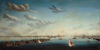 Les pontons de Portsmouth. Louis Garneray, vers 1814.